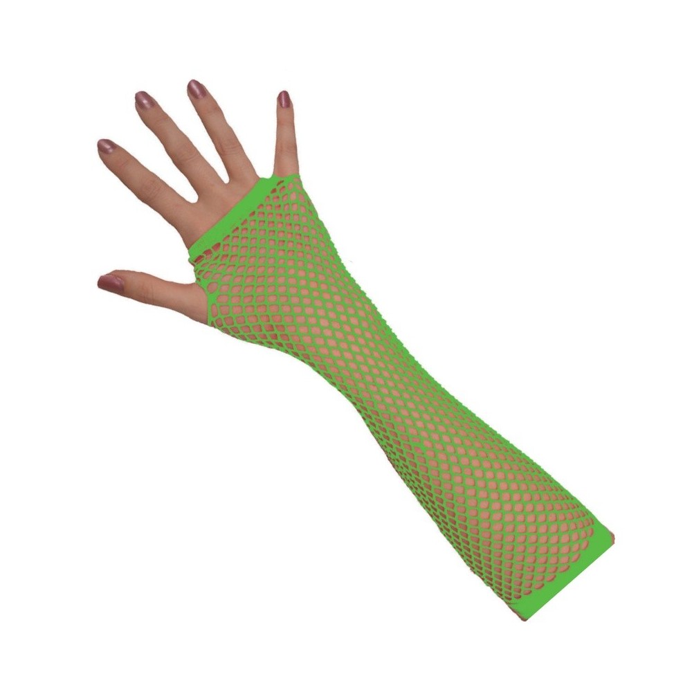 Rukavice síťované neon zelené