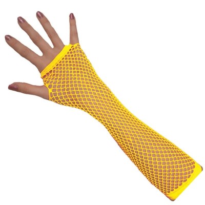Rukavice síťované neon žlutá