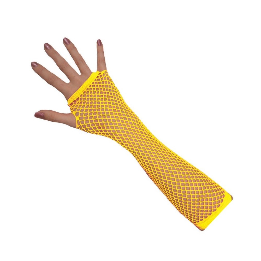 Rukavice síťované neon žlutá