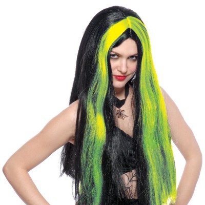 Paruka čarodějnice zelená