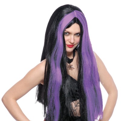 Paruka čarodějnice fialová