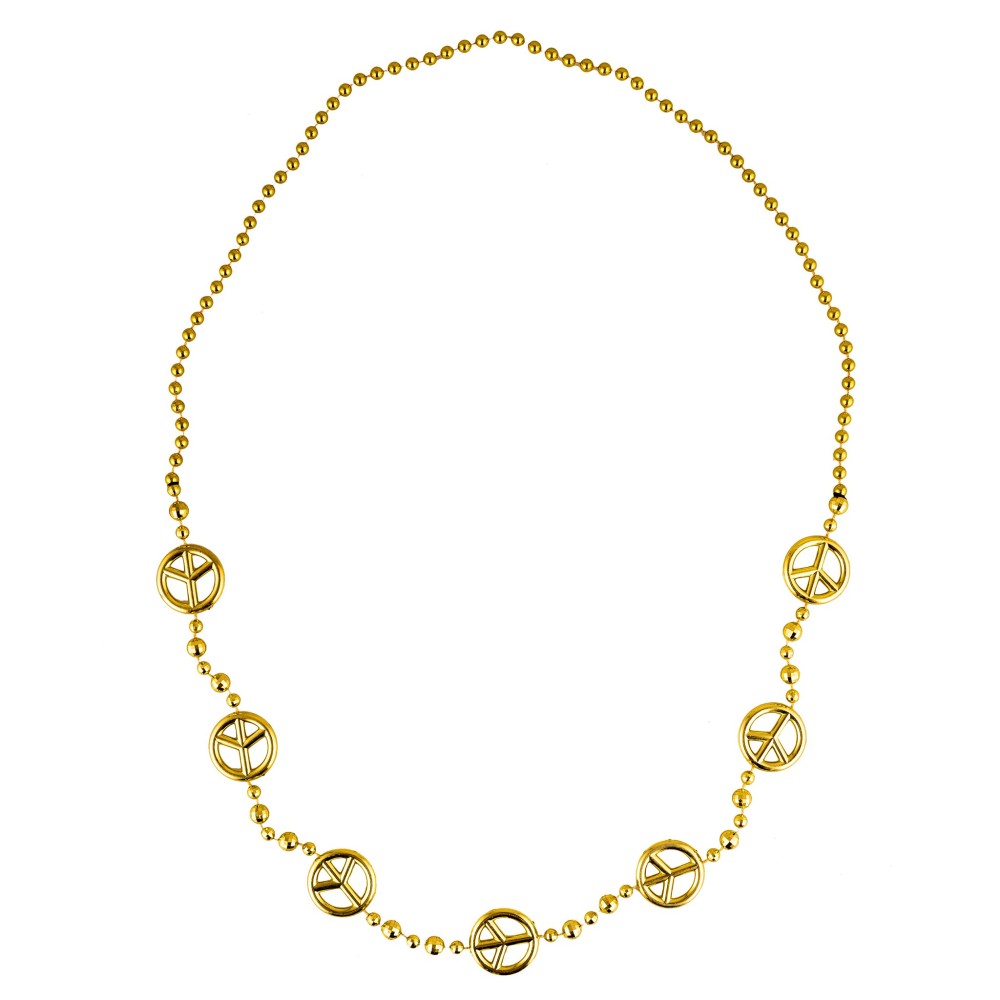 Náhrdelník Hippie peace plastový