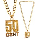 Kovový náhrdelník 50CENT zlatý