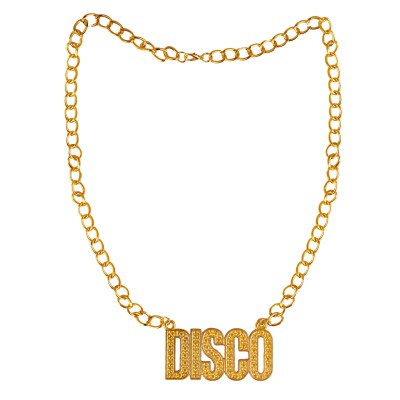 Kovový náhrdelník DISCO zlatý