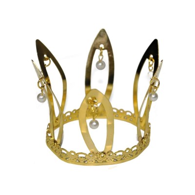 Zlatá korunka s perličkami