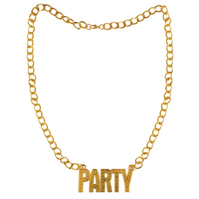 Kovový náhrdelník PARTY zlatý