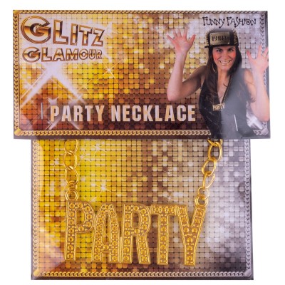 Kovový náhrdelník PARTY zlatý