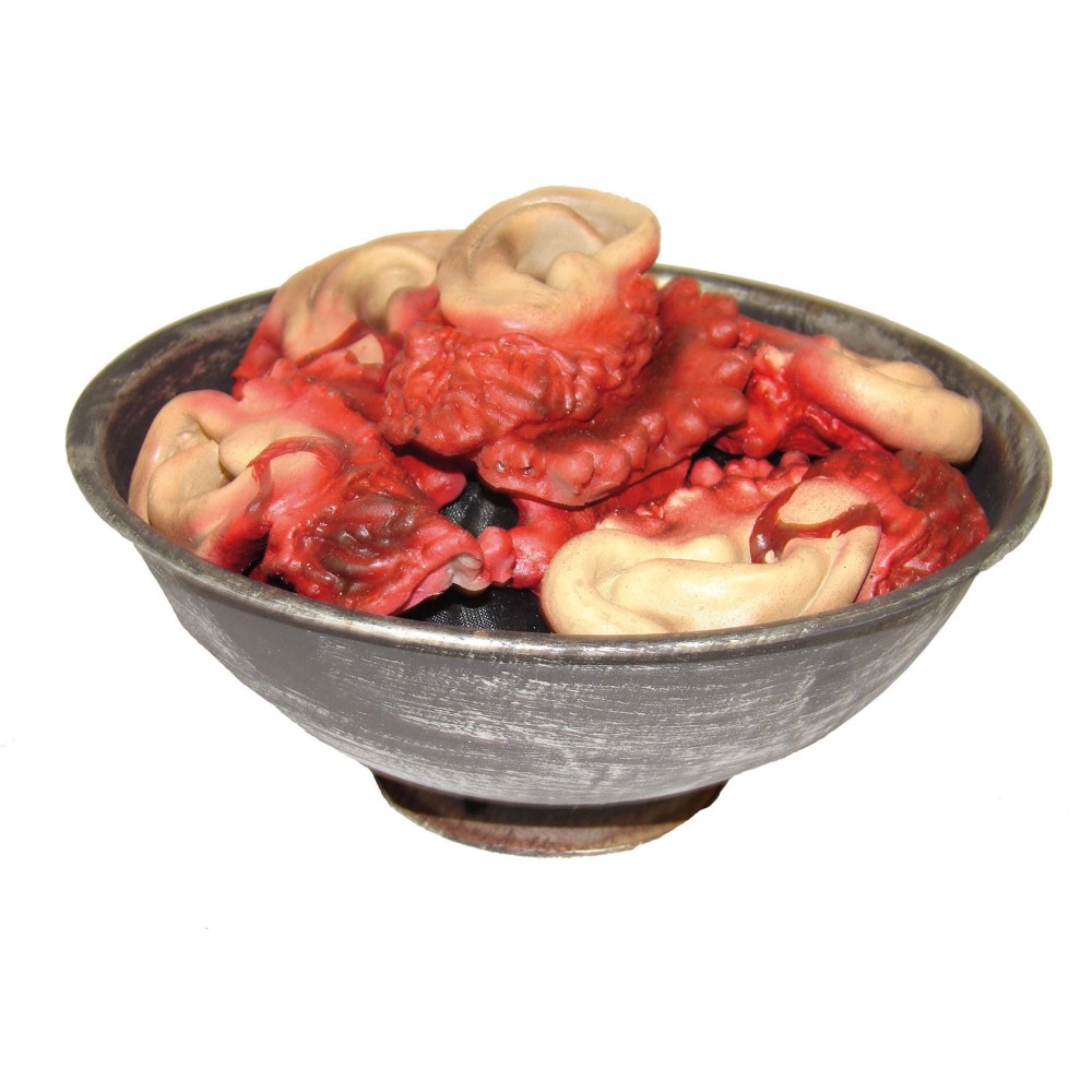 Dekorace Halloween miska krvavé uši