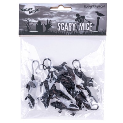 Dekorace gumové myši 8ks