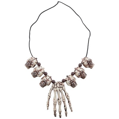 Náhrdelník lebky a kosti
