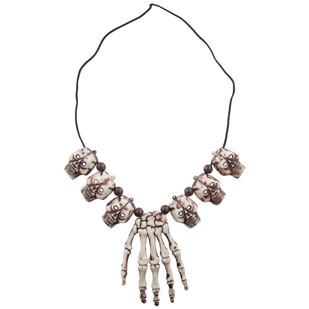 Náhrdelník lebky a kosti