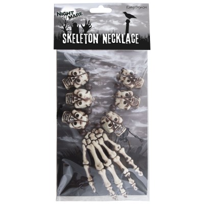 Náhrdelník lebky a kosti