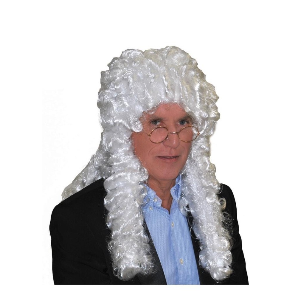 Paruka soudce bílá