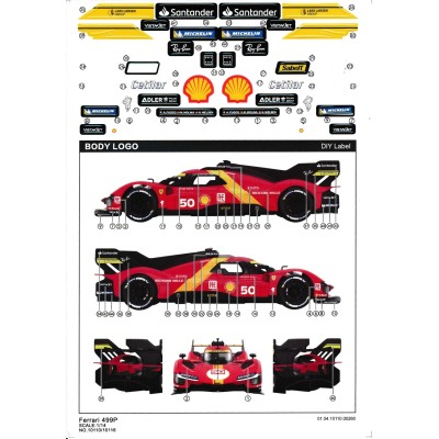RC Model Ferrari 499P LE MANS 1:14 - 2.4GHz auto na dálkové ovládání