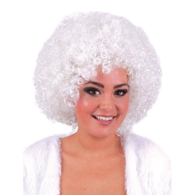Andělská paruka afro bílá anděl