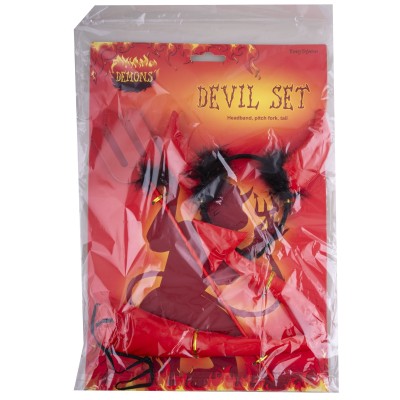 Sada čert - rohy, vidle a ocas