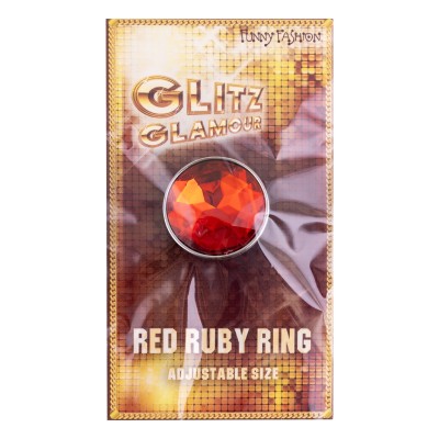 Prsten s červeným kamenem