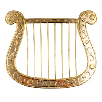 Harfa anděl zlatá plastová