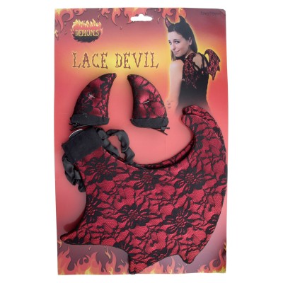 Sada čertice křídla a rohy