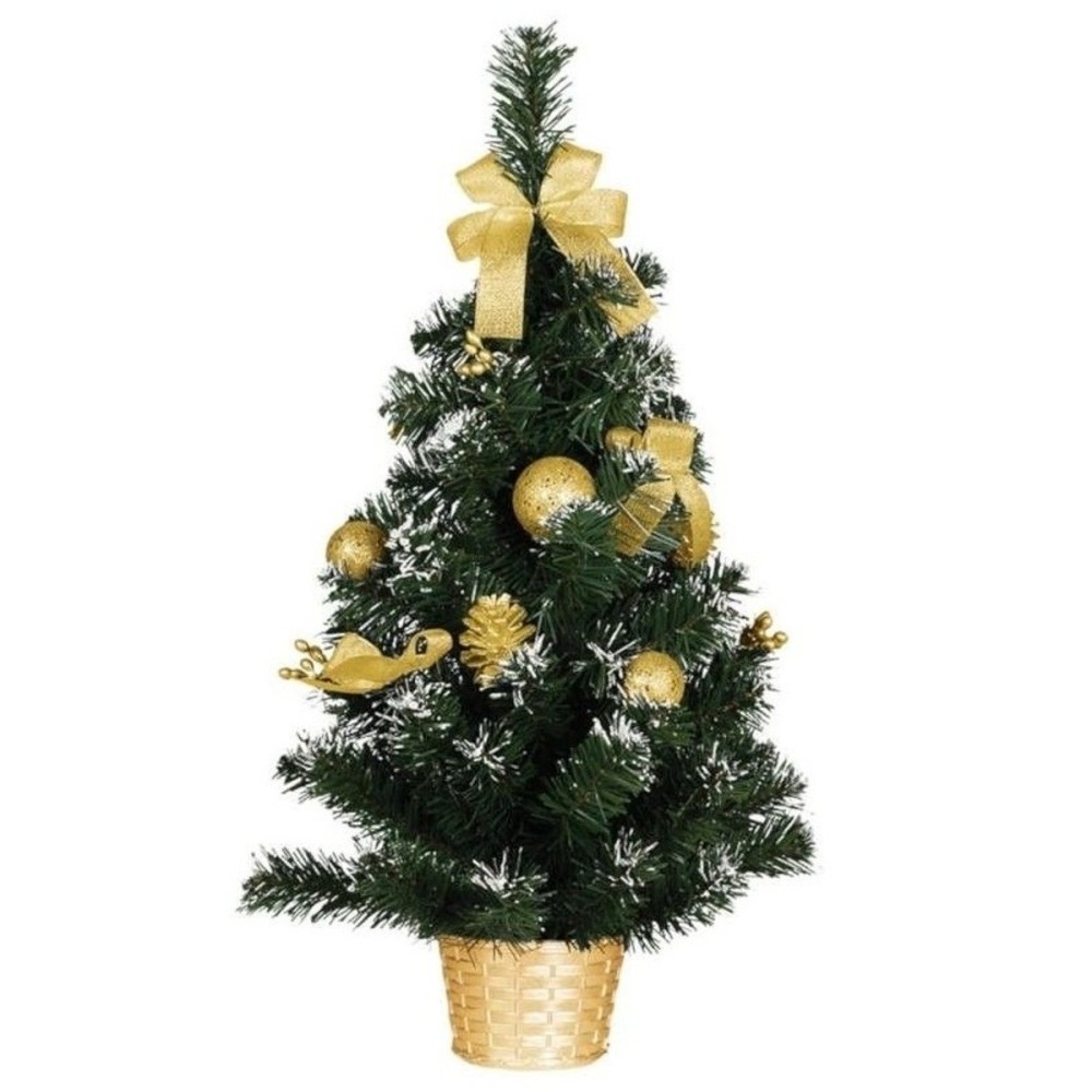 Vánoční stromeček dekorace se zlatými ozdobami 60 cm
