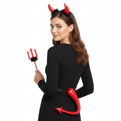 Sada čert - rohy, vidle a ocas