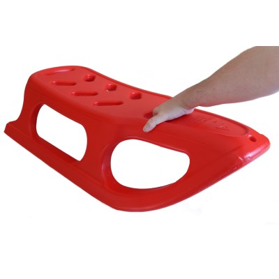 Plastové dětské sáňky o délce 92cm a nosností do 100Kg - červené