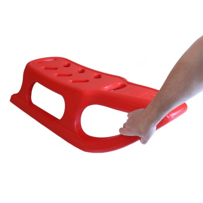 Plastové dětské sáňky o délce 92cm a nosností do 100Kg - červené