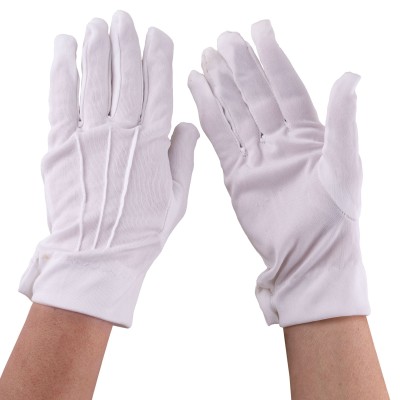 Bílé rukavičky dospělé 23cm