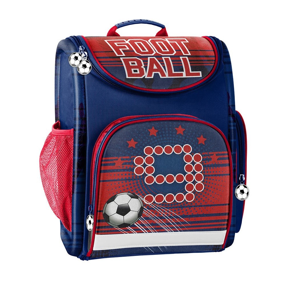 Školní batoh aktovka modročervená Fotbal