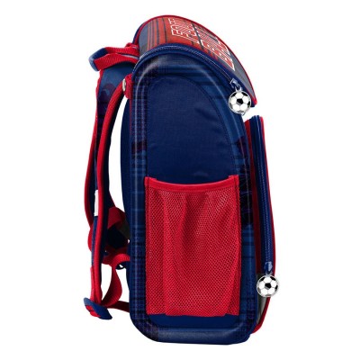 Školní batoh aktovka modročervená Fotbal