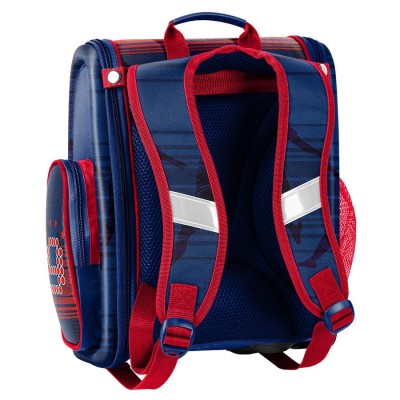 Školní batoh aktovka modročervená Fotbal