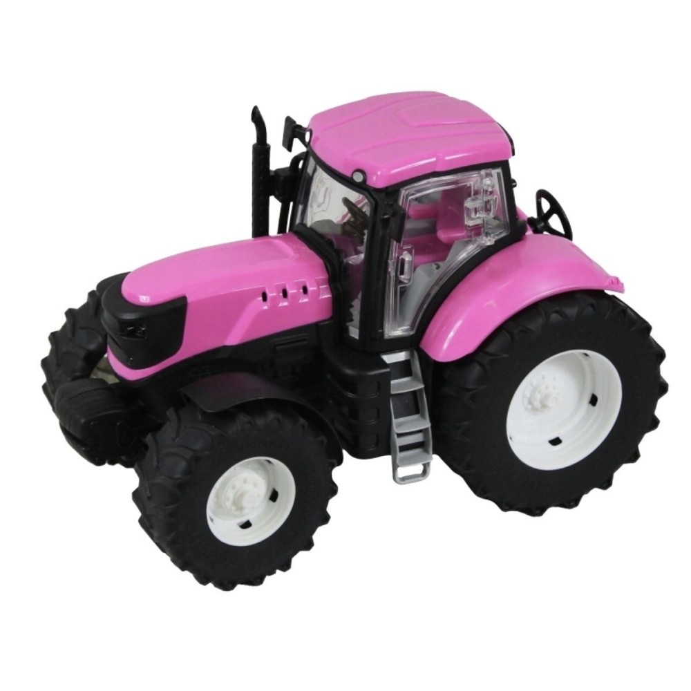 Traktor růžový s volantem 31cm