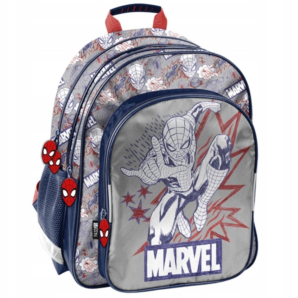 Školní batoh brašna Spiderman šedý