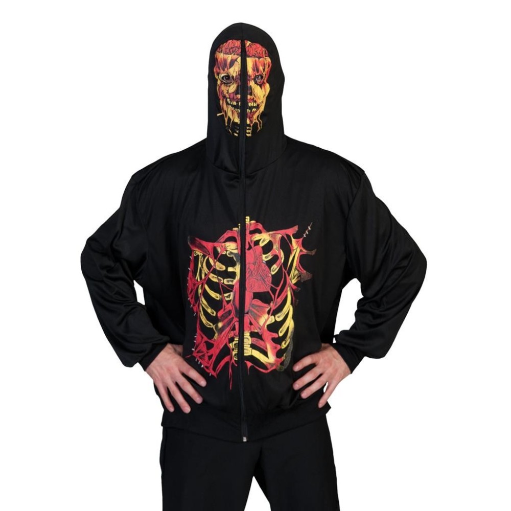 Kostým Zombie mikina s kapucí 56-58 XL