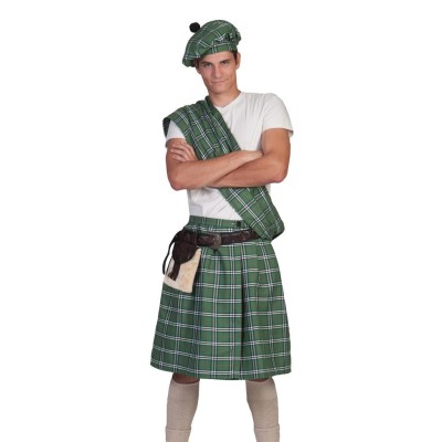 Pánský kostým Skot zelený kilt