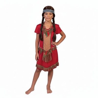 Dětský dívčí kostým Indiánka červená 164