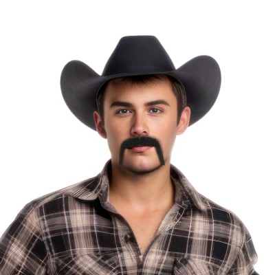 Nalepovací knír Kovboj černý