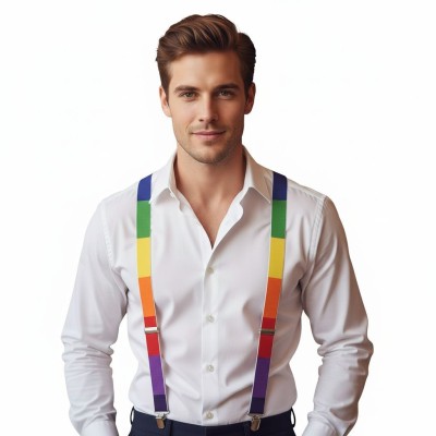 Šle kšandy pruhované duhové