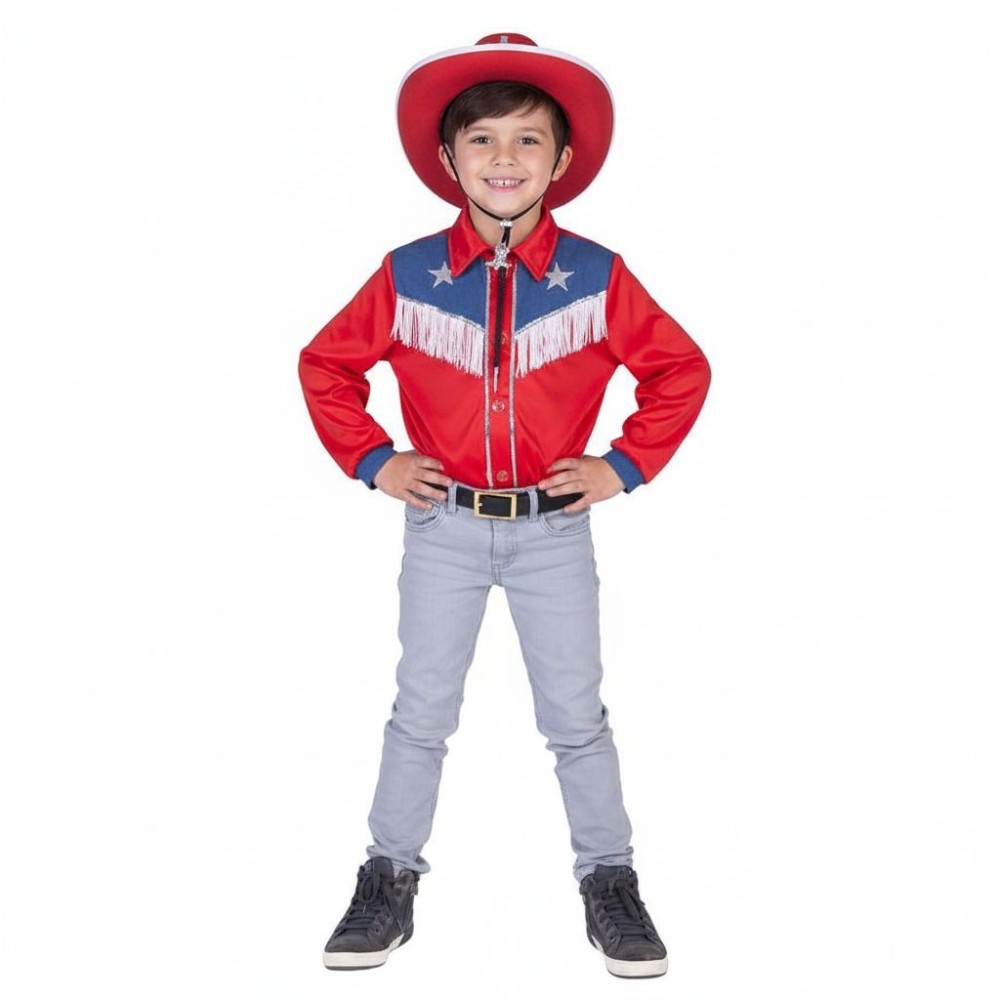 Dětský chlapecký kostým Kovboj košile 140