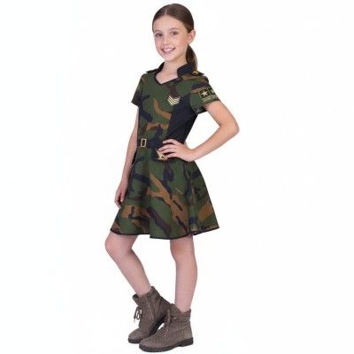 Dětský dívčí kostým Maskáčové šaty vojanda 140