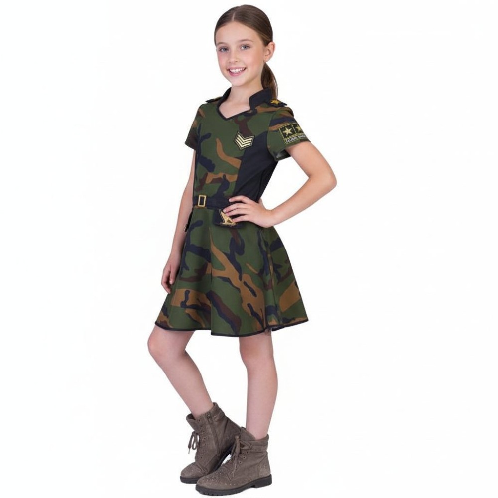 Dětský dívčí kostým Maskáčové šaty vojanda 152