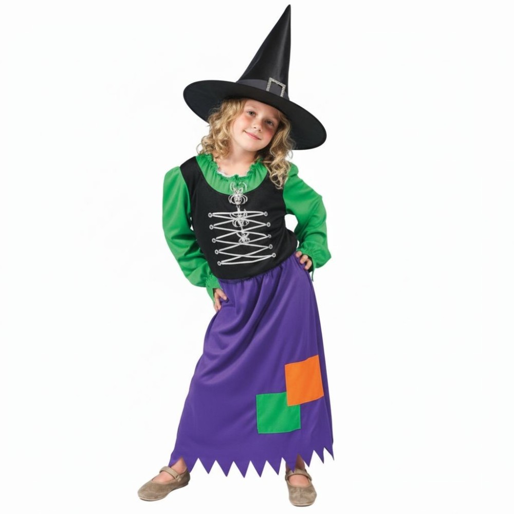 Dětský kostým Čarodějnice šaty 164