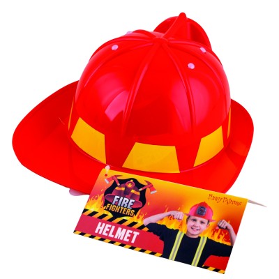 Červená dětská helma pro hasiče