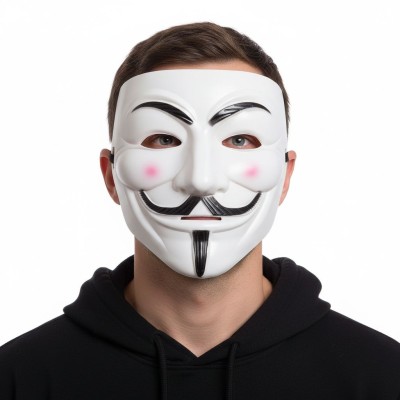 Maska Guy Fawkes Anonymus Vendeta bílá