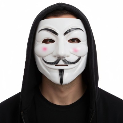 Maska Guy Fawkes Anonymus Vendeta bílá