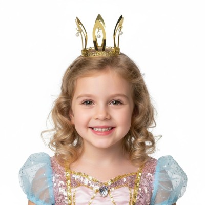 Zlatá korunka s perličkami