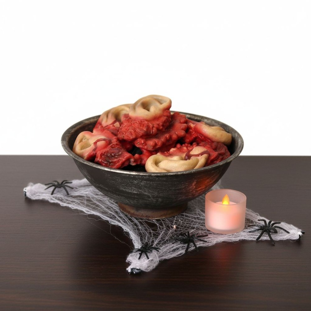 Dekorace Halloween miska krvavé uši