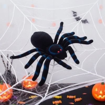Dekorace pavouk černý 17cm