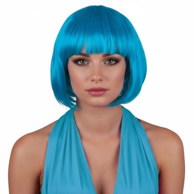 Paruka dámská modrá mikádo