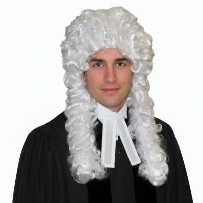 Paruka historická kudrnatá bílá
